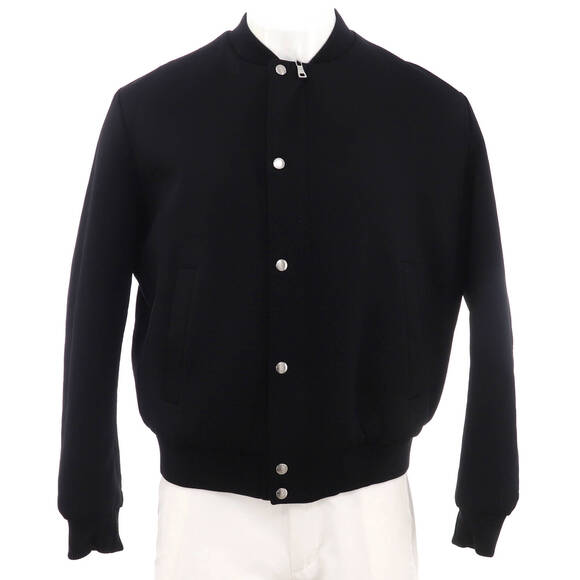Balmain Men's Reversible Bomber Jacket Cotton Blend and Printed Polyester